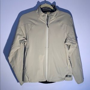 REI cream-colored softshell jacket-see color in last photo